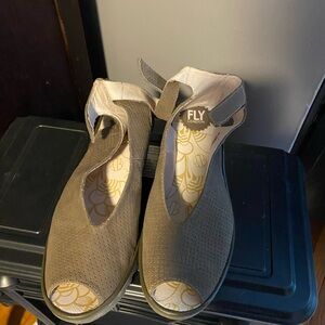 Fly London-never worn- soft suede comfortable wedge soles. Made in Portugal .